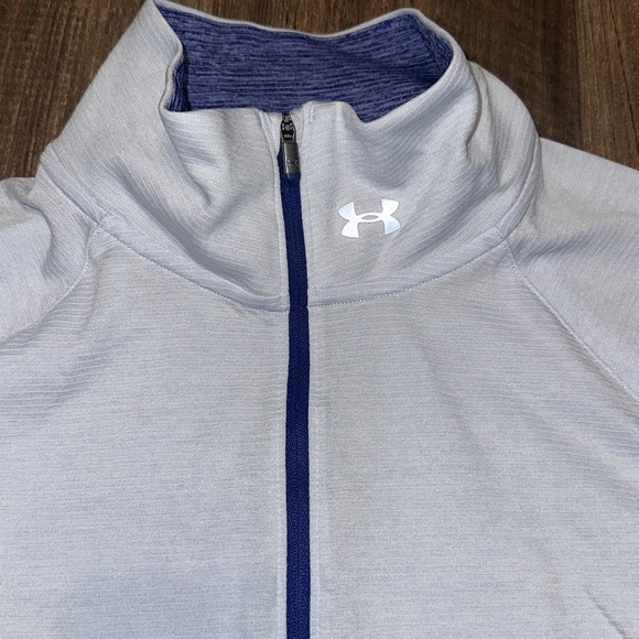 Under Armour Womens 1/4 Zip Fitted Running 1/4 Zip Pullover Shirt sz L - Picture 2 of 6